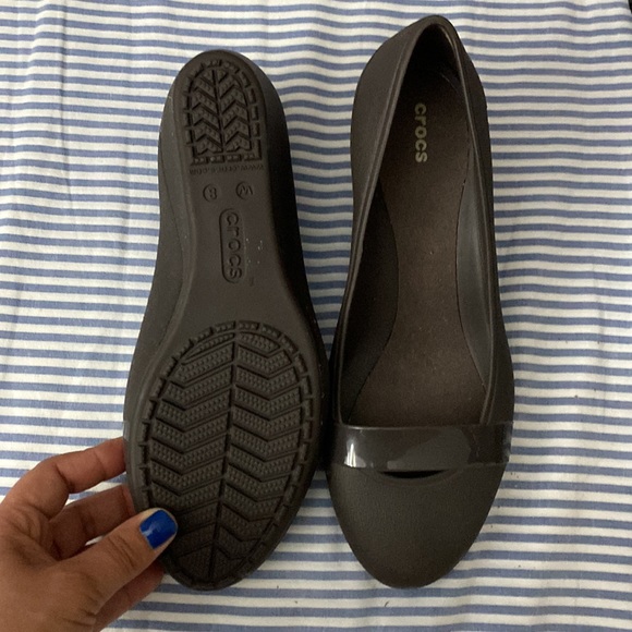 Crocs Brynn wedge heel brown slip on - Picture 2 of 2